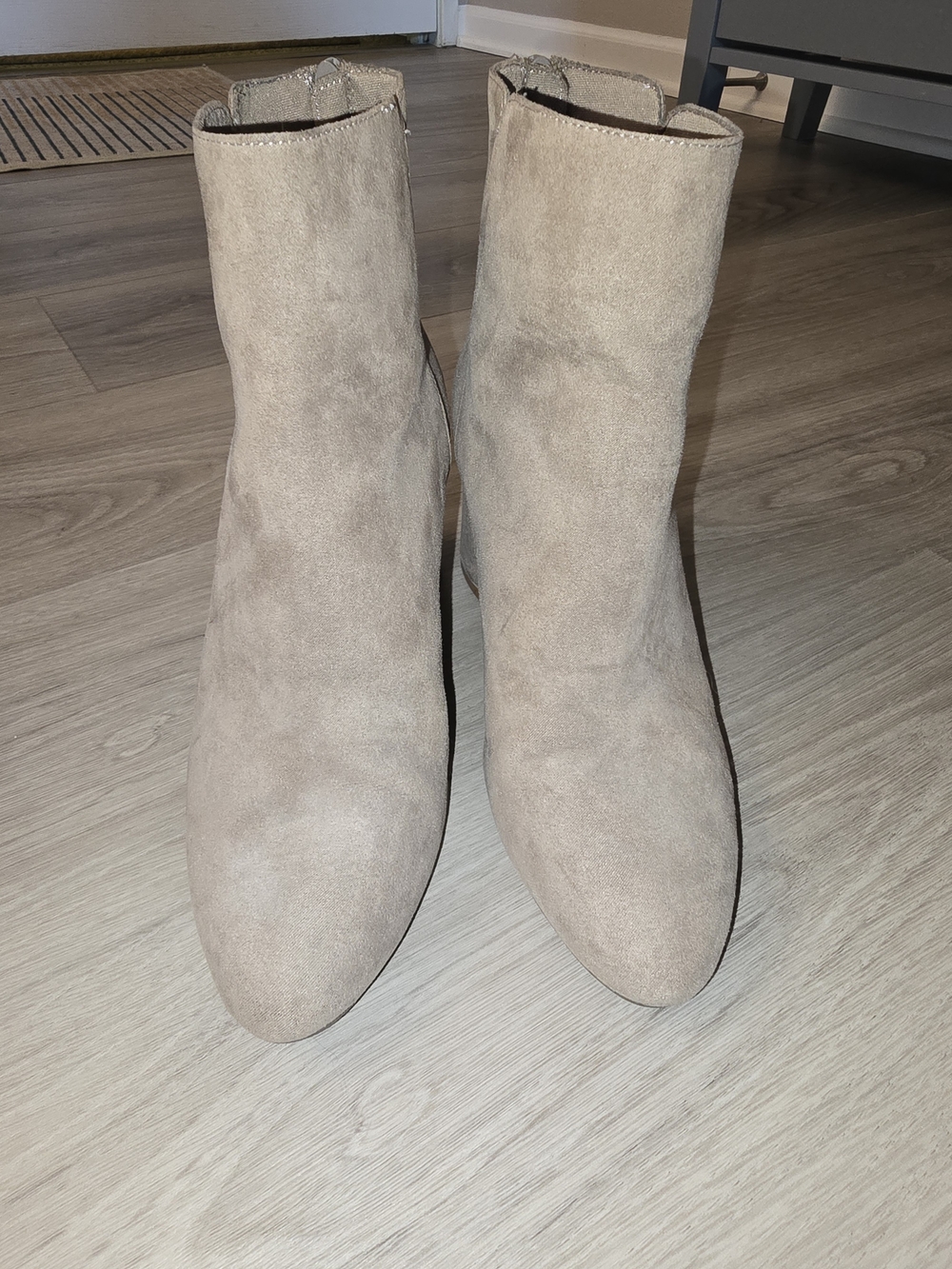 Old Navy Taupe Suede Ankle Boots